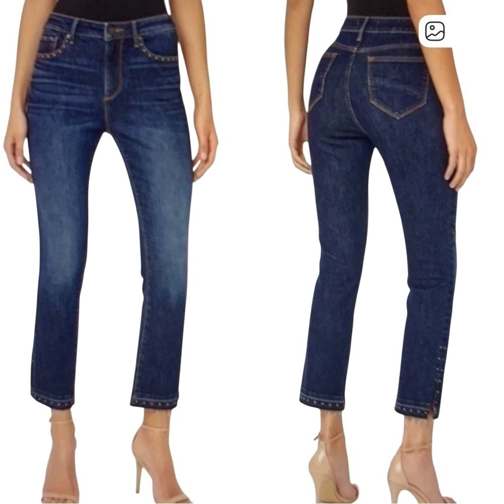 Driftwood - Amelia Studded Raw Hem Cropped Jeans Sz 29